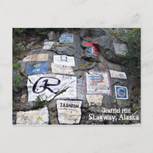 Graffiti Hill in Skagway, Alaska Postkarte