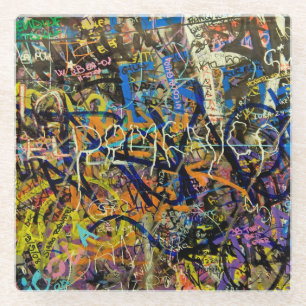 Graffiti-Hintergrund Glasuntersetzer