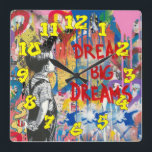 Graffiti-Hintergrund mit Graffiti-Nummern-11 Quadratische Wanduhr<br><div class="desc">Dies ist ein sehr Cooler Graffiti-Hintergrund mit Graffiti-Nummern-11-Wall-Uhr</div>