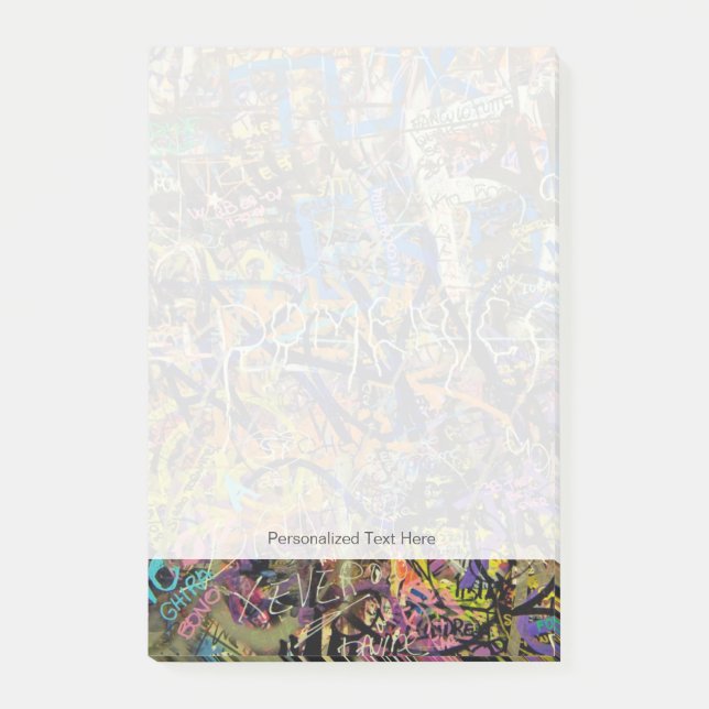 Graffiti-Hintergrund Post-it Klebezettel (Vorderseite)