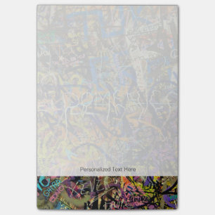 Graffiti-Hintergrund Post-it Klebezettel