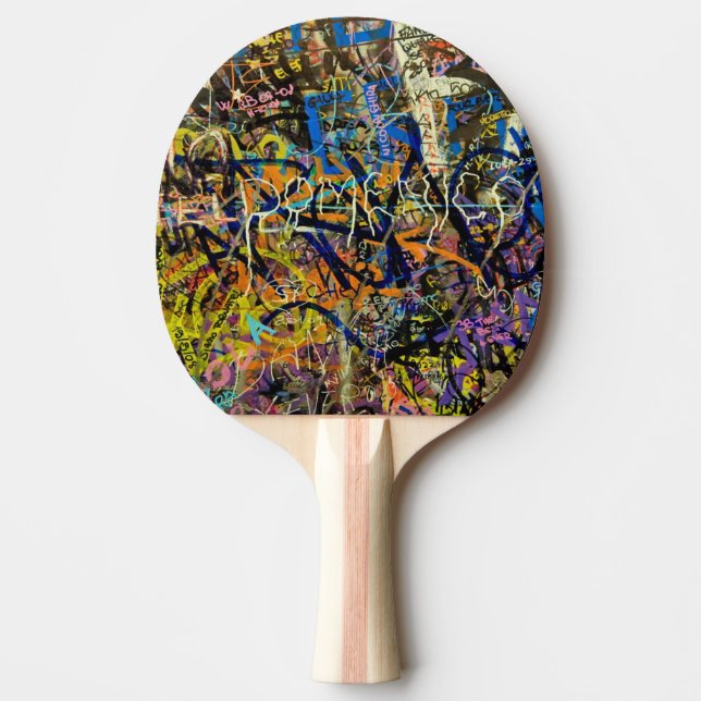 Graffiti-Hintergrund Tischtennis Schläger (Vorderseite)