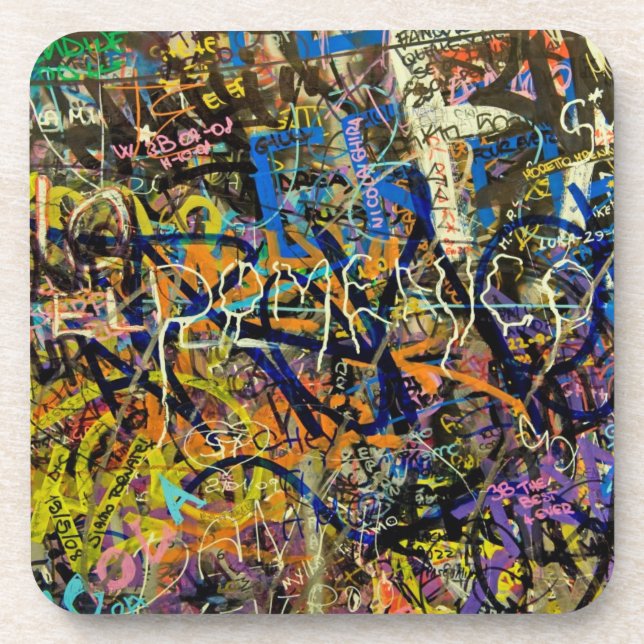 Graffiti-Hintergrund Untersetzer (Vorderseite)