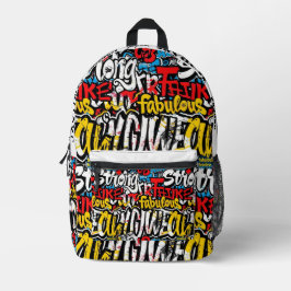 Graffiti hip hop pattern bedruckter rucksack