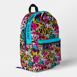 Graffiti hip hop pattern bedruckter rucksack