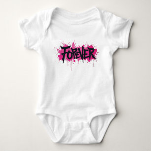 Graffiti Hot Pink "FOREVER" Baby Strampler