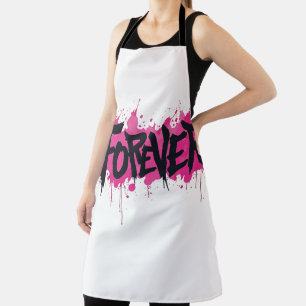 Graffiti Hot Pink "FOREVER" Schürze