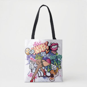 Graffiti-Illustration mit Street-Graffiti-Buchstab Tasche