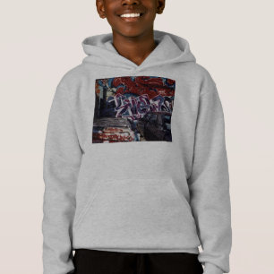 Graffiti im Grau Hoodie