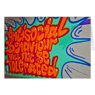 Graffiti in einer Untergrundbahn Karte