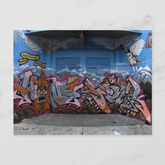 Graffiti in Seattle, WA Postkarte (Vorderseite)