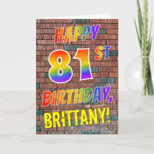 Graffiti inspirierter Regenbogen-Look FROHES 81. G Karte