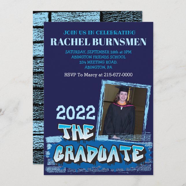 Graffiti INVITATION DU PARTI DES DIPLÔMÉS (Devant / Derrière)