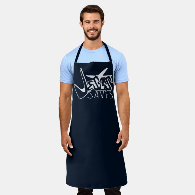 GRAFFITI JESUS RETTE CHRISTLICH SCHÜRZE (Getragen)