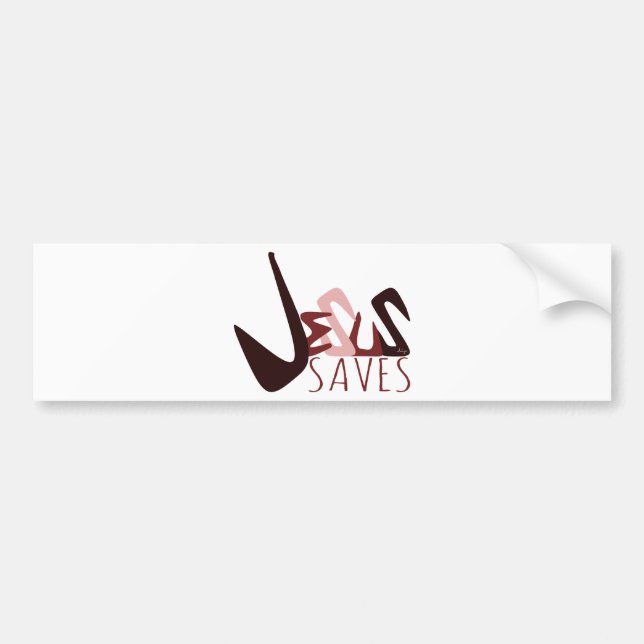 GRAFFITI JESUS RETTE rot Autoaufkleber (Vorne)