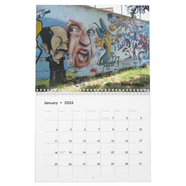 Graffiti-Kalender Kalender (Jan 2026)