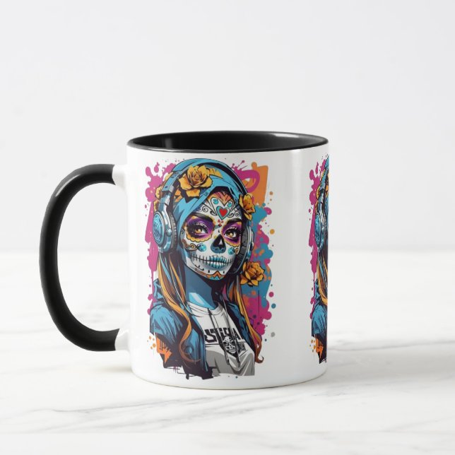 Graffiti-Keramik Tasse (Links)