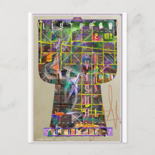 Graffiti Kimono Postkarte