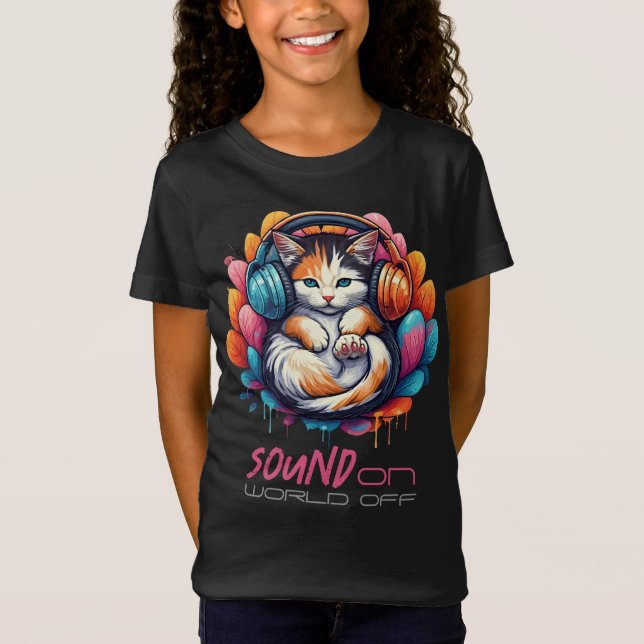 Graffiti Kitty Vibe Apparel - Calico T-Shirt (Vorderseite)