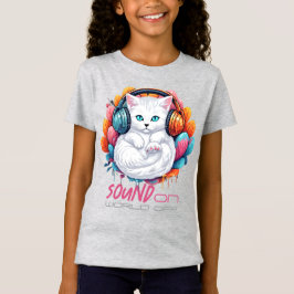 Graffiti Kitty Vibe Apparel - White T-Shirt