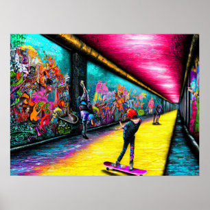 Graffiti kommt in Live-Poster Poster