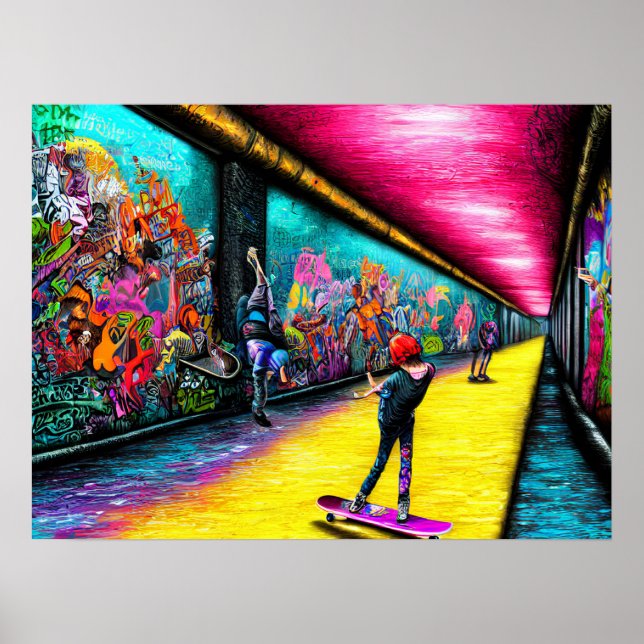 Graffiti kommt in Live-Poster Poster (Vorne)