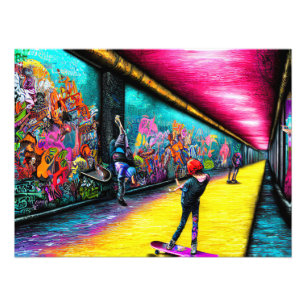 Graffiti kommt zum Leben Fotodruck