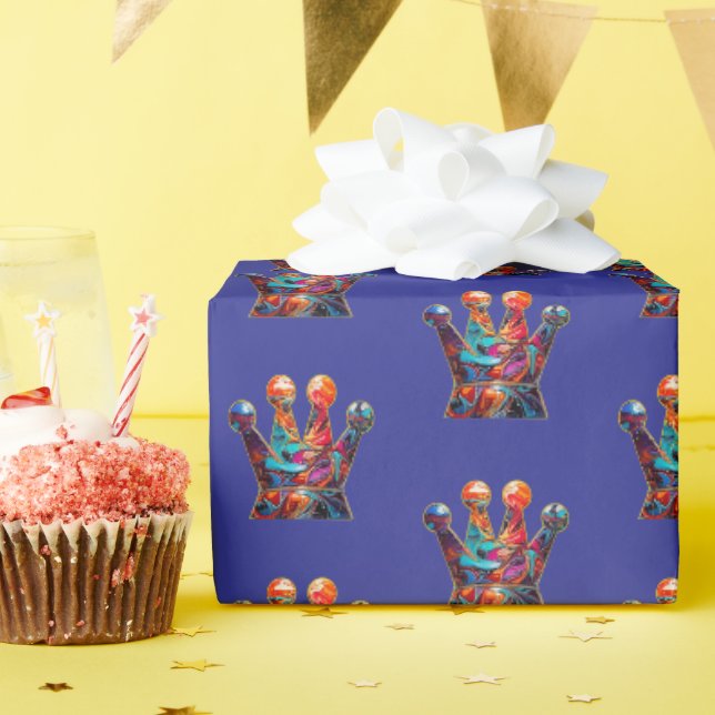 Graffiti-Krone Geschenkpapier (Geburtstagsparty)