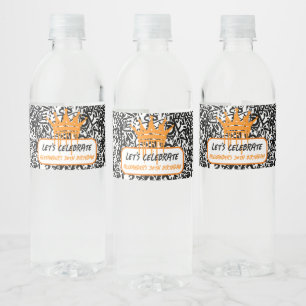 Graffiti-Krone Orange Lass uns den Geburtstag feie