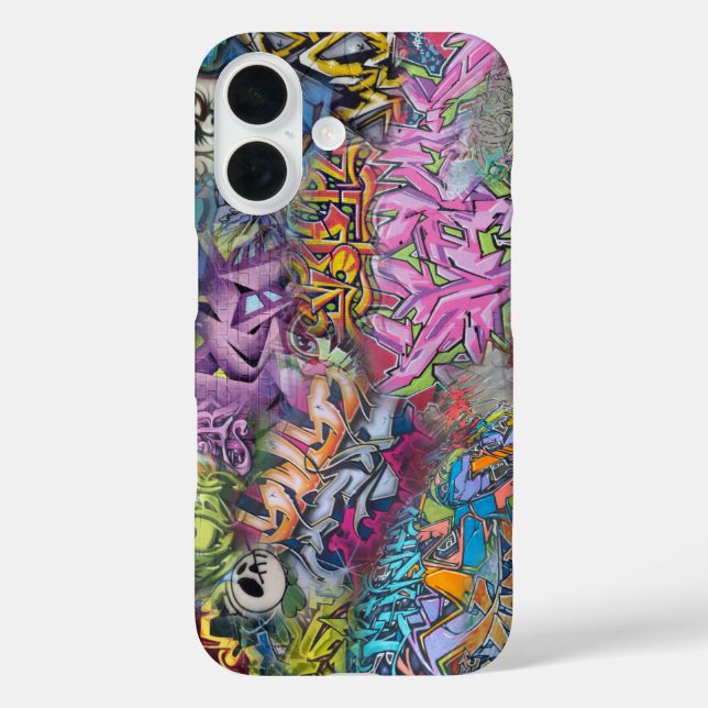 Graffiti-Kunst iPhone 16 Hülle (Rückseite)