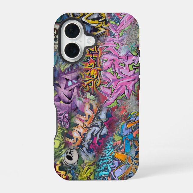 Graffiti-Kunst iPhone 16 Hülle (Rückseite)