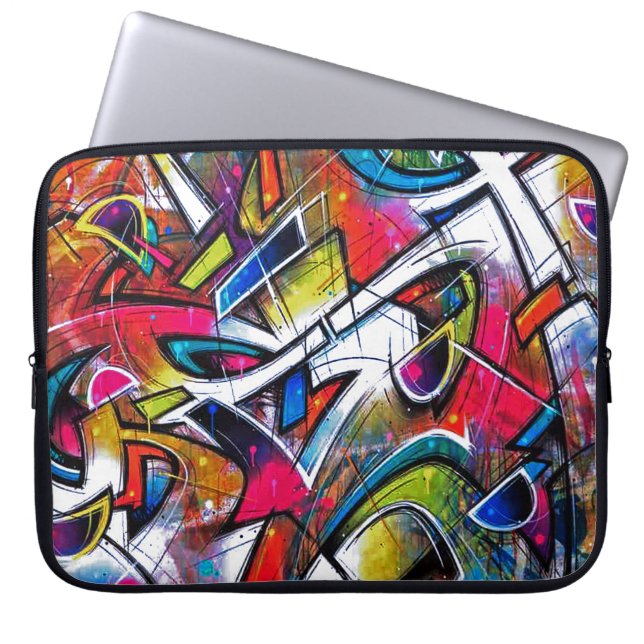 Graffiti-Kunst Laptopschutzhülle (Vorderseite)