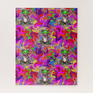 Graffiti-Kunst psychedelische Frösche farbenfrohe 