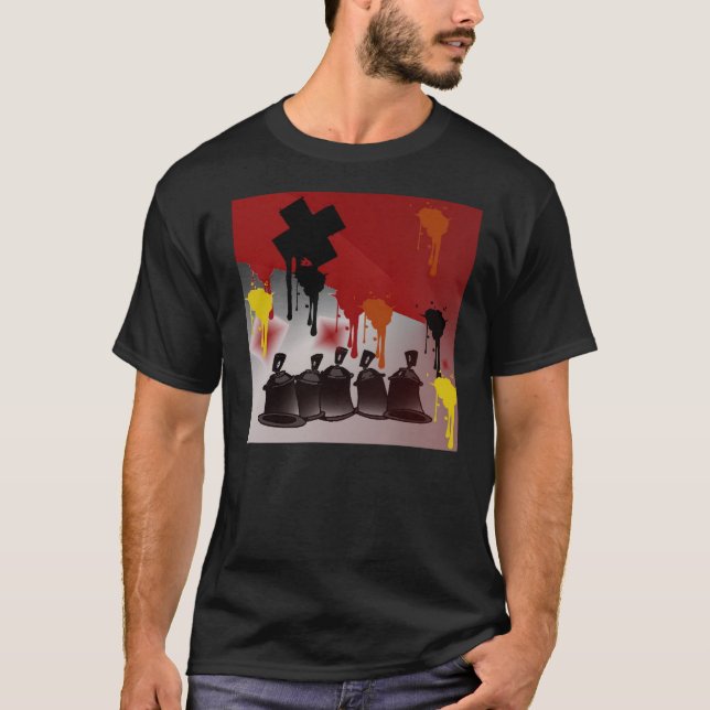 Graffiti-Kunst-T-Shirt T-Shirt (Vorderseite)