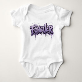 Graffiti Lavender Infinity "FOREVER" Baby Strampler