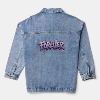 Graffiti Lavender Infinity "FOREVER" Jeansjacke