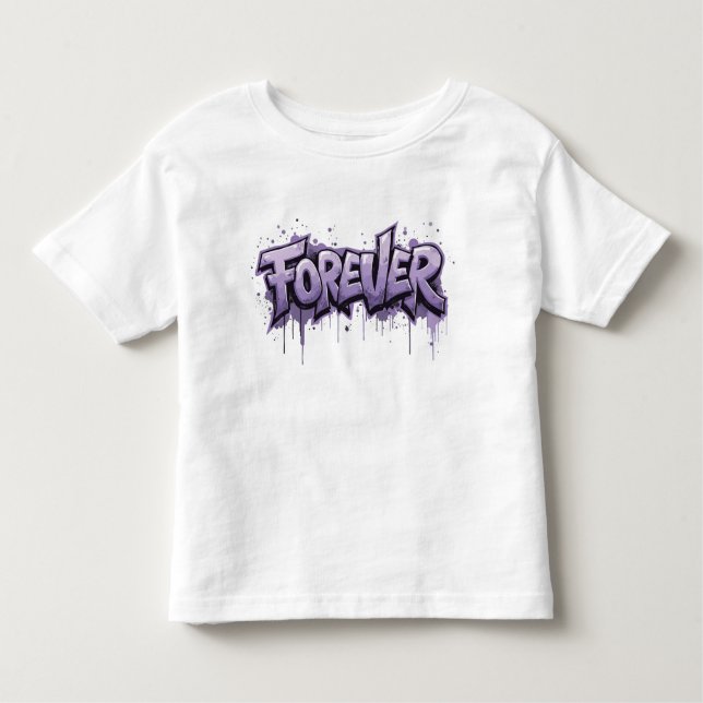 Graffiti Lavender Infinity "FOREVER" Kleinkind T-shirt (Vorderseite)