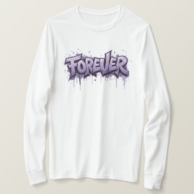 Graffiti Lavender Infinity "FOREVER" T-Shirt (Design vorne)