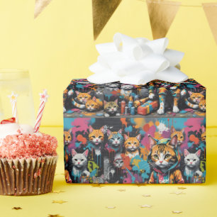Graffiti Legend Street Cat Birthday Geschenkpapier