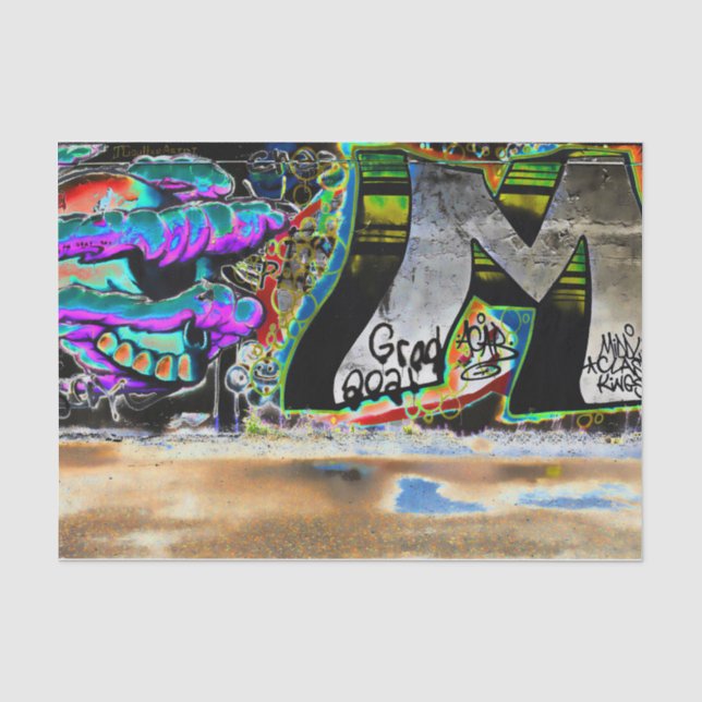 Graffiti Letter Urban Street Wall Art Seidenpapier (Vorderseite)