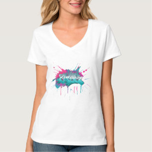 Graffiti Lettervibes - Neon Street Art T - Shirt