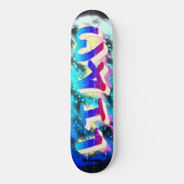 Graffiti LIAM Customisé RONIN Skateboard (Recto)