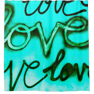 Graffiti-Liebe Duschvorhang