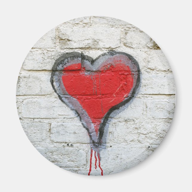 Graffiti Liebe Herzmagnet Magnet (Vorne)