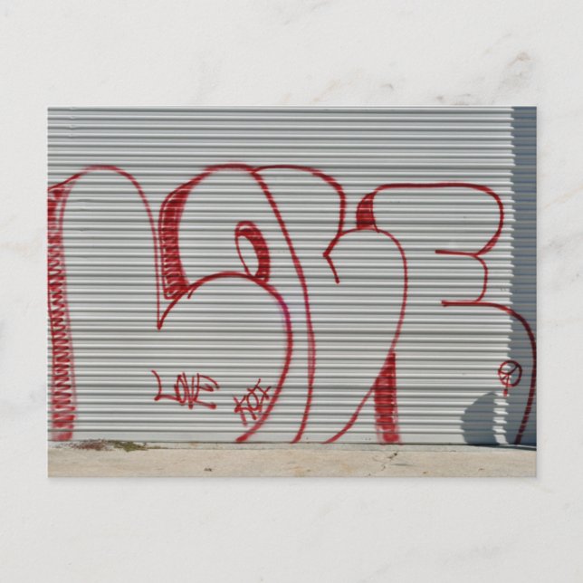 Graffiti-Liebe Postkarte (Vorderseite)