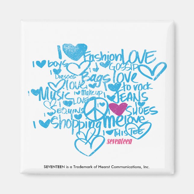 Graffiti Lila/Aqua Magnet (Vorne)