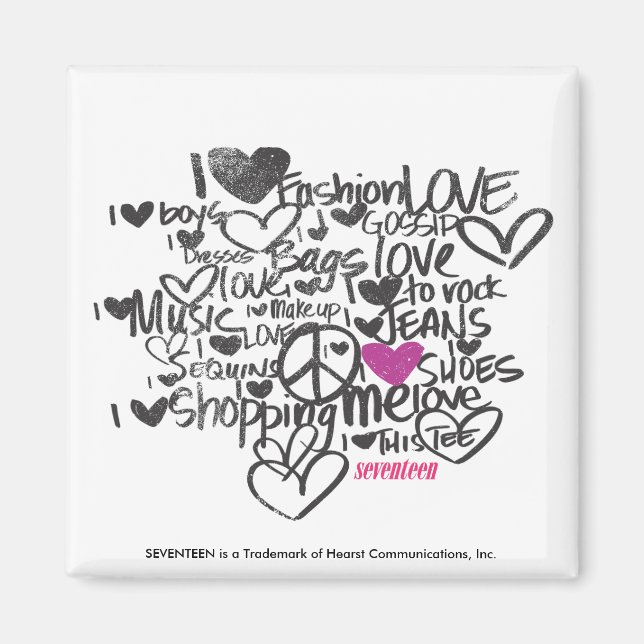 Graffiti Lila Magnet (Vorne)