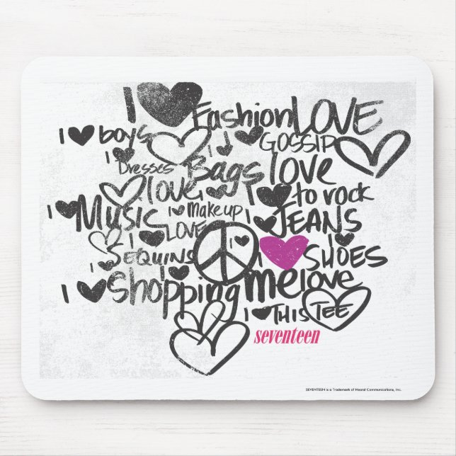 Graffiti lila mousepad (Vorne)