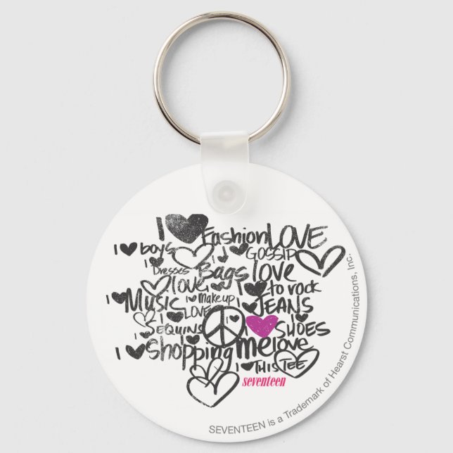 Graffiti Lila Schlüsselanhänger (Vorderseite)