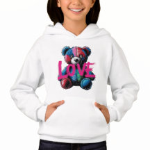 Graffiti Love Teddy Bear Streetwear girl